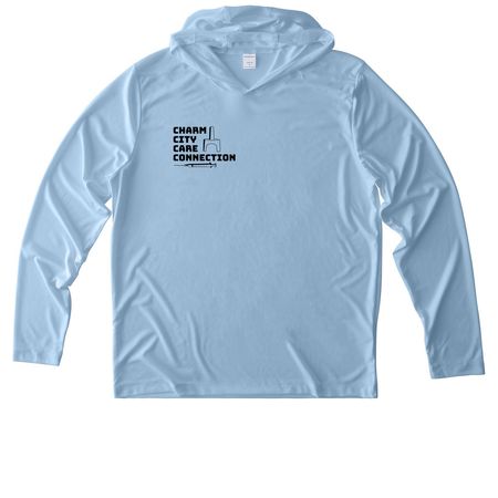 UV Sun Shirt with Hood, a Light Blue UV Performance Long Sleeve Hoodie
