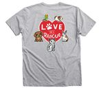 Chicago Pet Rescue, a Athletic Heather Premium V-Neck Tee (back-view)