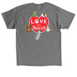 Chicago Pet Rescue, a Charcoal Classic Unisex Tee (back-view)