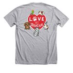 Chicago Pet Rescue, a Athletic Heather Premium Unisex Tee (back-view)