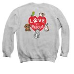 Chicago Pet Rescue, a Sport Grey Crewneck Sweatshirt (back-view)
