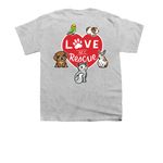Chicago Pet Rescue, a Sport Grey Youth Unisex Tee (back-view)
