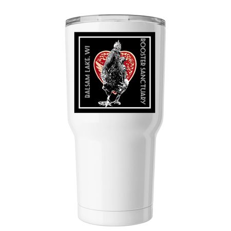C0ck Flock Cup, a White Insulated Tumbler