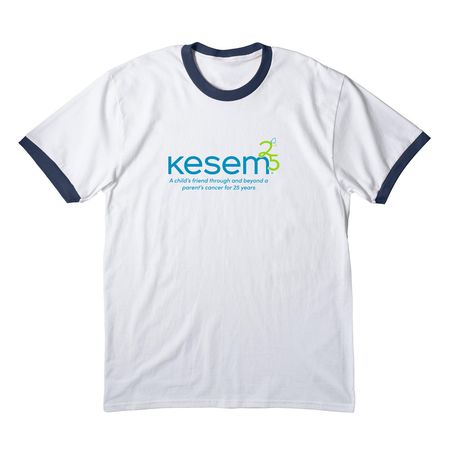 2026 Camp Advisor T-Shirt, a White/ Navy Cotton Ringer Tee (back-view)