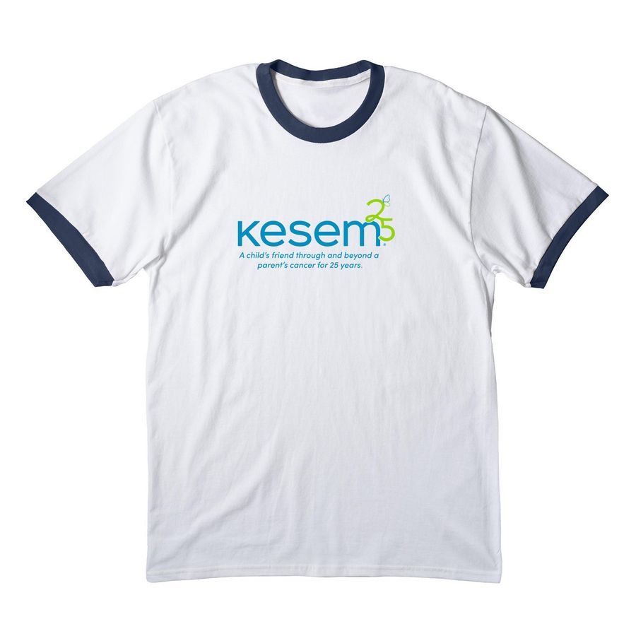 2026 Camp Advisor T-Shirt, a White/ Navy Cotton Ringer Tee