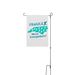 Fragile X Awareness, a White 12" x 18" Yard Flag with Stake