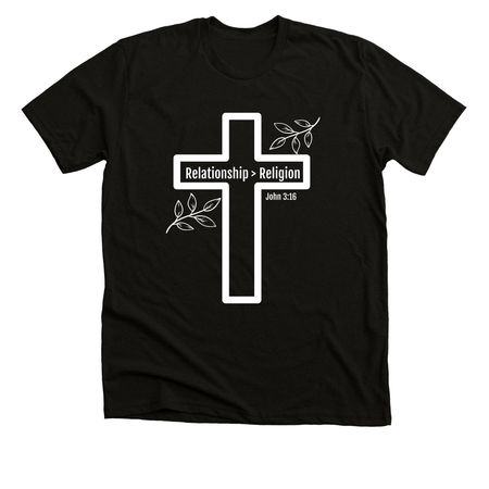 Relationship > Religion, a Solid Black Blend Premium Unisex Tee