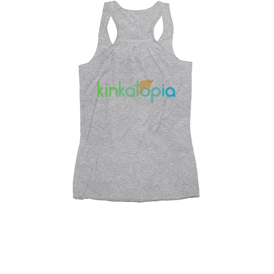 Trash Talk: Feelin' Trashy, a Athletic Heather Women's Racerback (back-view)