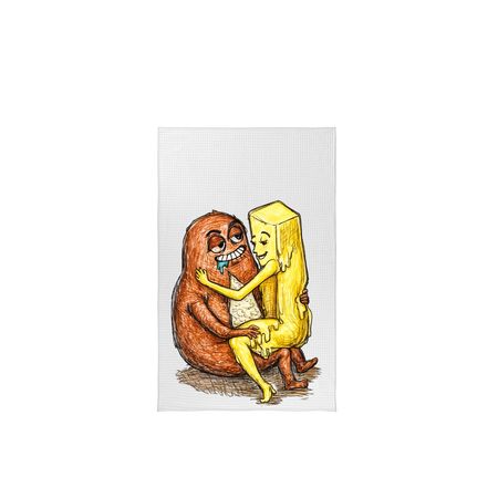Tater & Butter Towel, a White Tea Towel