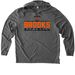 Brooks Softball 2, a Aluminum Grey Allmade Eco Triblend Hoodie Tee