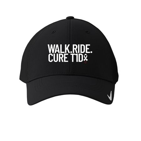 Walk.Ride.CureT1D Hat's, a Black Printed Nike Dri-FIT Legacy Performance Cap