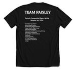 Team Paisley 2026, a Solid Black Blend Premium Unisex Tee (back-view)