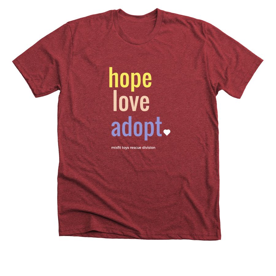 Misfit Toys Tshirt Fundraiser, a Heather Canvas Red Premium Unisex Tee