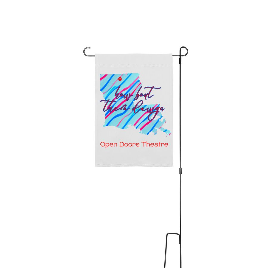Tootie "Ruston, LA" Art Fill Flag, a White 12" x 18" Yard Flag with Stake