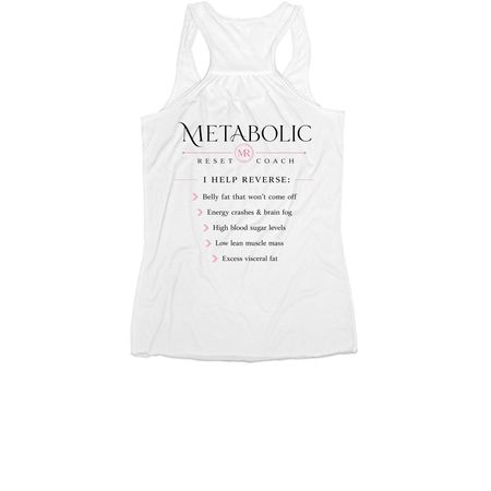 Women?s performance MR tee shirt&nbsp;, a White Women's Racerback (back-view)