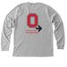 JCM Team Buckeye Pelotonia, a Athletic Heather Premium Long Sleeve Tee (back-view)