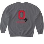 JCM Team Buckeye Pelotonia, a Charcoal Softstyle Crewneck Sweatshirt (back-view)