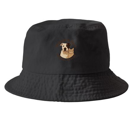 Patchy's Pals Animal Rescue, a Black Printed Bucket Hat