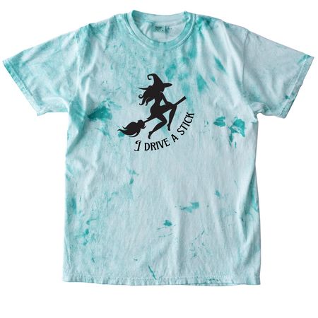 I Drive a Stick, a Sea Glass Comfort Colors Colorblast Tee