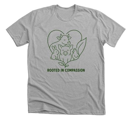 Rooted in Compassion, a Athletic Heather Premium Unisex Tee