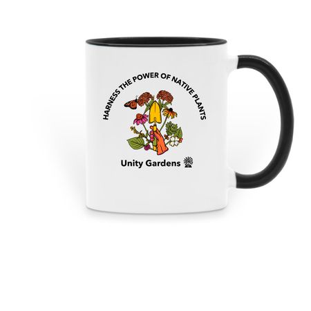 Unity Gardens Mugs, a Black Two-Tone Ceramic Mug