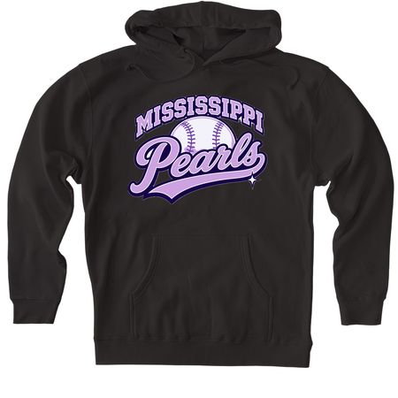 Mississippi Pearls Merch, a Black Heavyweight Pullover Hoodie