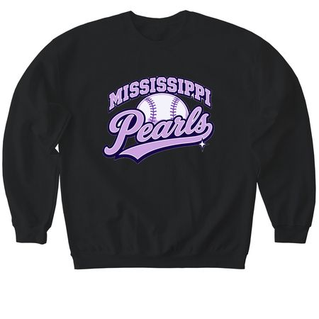 Mississippi Pearls Merch, a Black Softstyle Crewneck Sweatshirt