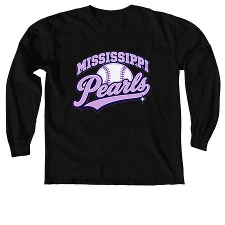Mississippi Pearls Merch, a Black Comfort Colors Long Sleeve Tee