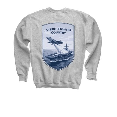 F-35 Carrier - Jet Flag Front, a Sport Grey Youth Crewneck Sweatshirt