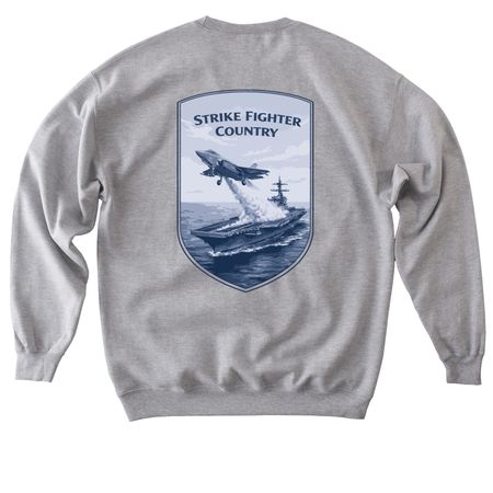 F-35 Carrier - Jet Flag Front, a Sport Grey Softstyle Crewneck Sweatshirt