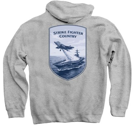 F-35 Carrier - Jet Flag Front, a Sport Grey Pullover Hoodie