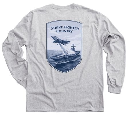 F-35 Carrier - Jet Flag Front, a Sport Grey Classic Long Sleeve Tee