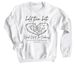 hold them both, a White Crewneck Sweatshirt