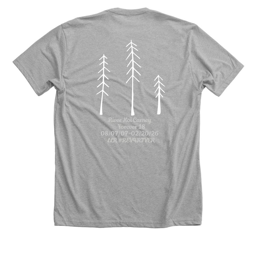 River Koi Carney, a Athletic Heather Premium Unisex Tee (back-view)