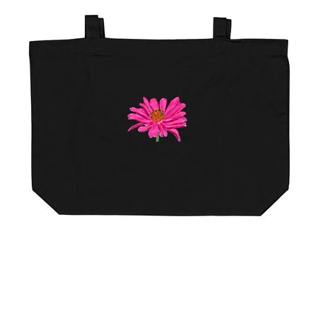 We have to take care of eachother blue tote&nbsp;, a Black Large Organic Cotton Tote Bag