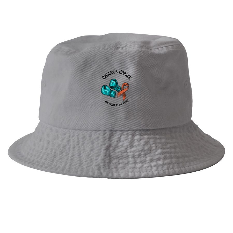 Callen's Corner-Gloves/Ribbon, a Grey Printed Bucket Hat