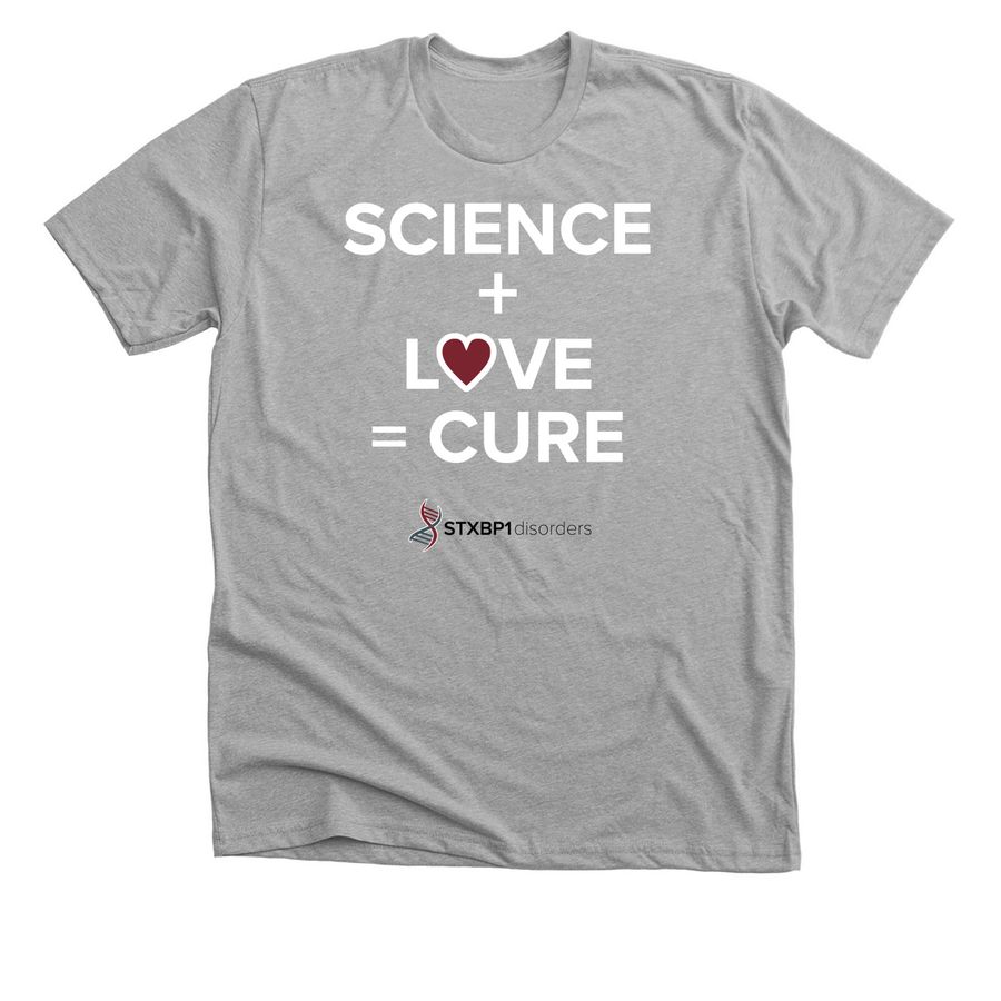 SCIENCE + LOVE = CURE Mason Michels&nbsp;, a Athletic Heather Premium Unisex Tee