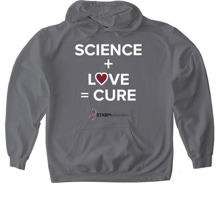 SCIENCE + LOVE = CURE Mason Michels&nbsp;, a Charcoal Gildan Softstyle Pullover Hoodie