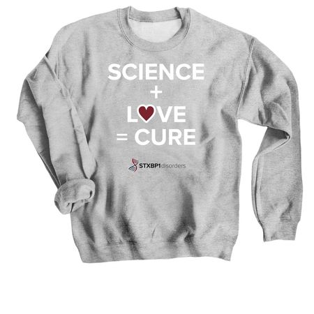 SCIENCE + LOVE = CURE Mason Michels&nbsp;, a Sport Grey Crewneck Sweatshirt