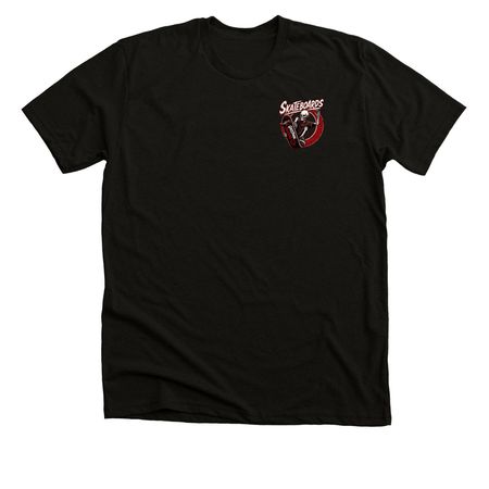 GC Skateboards, a Solid Black Blend Premium Unisex Tee (back-view)