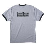 Be Kind... of Feral, a Athletic Heather/ Jet Black Cotton Ringer Tee (back-view)