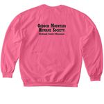 Be Kind... of Feral, a Pink Lemonade Softstyle Crewneck Sweatshirt (back-view)