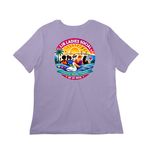 Lib Ladies Social of St Pete, a Dark Lavender Women?s Relaxed Cotton Tee (back-view)
