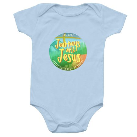 Journeys with Jesus - Onesie, a Light Blue Infant Onesie