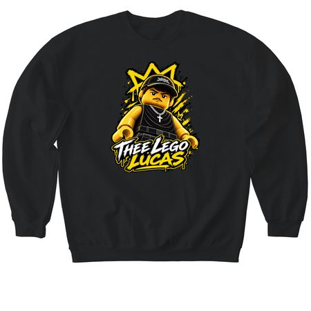 Thee Lego Lucas, a Black Softstyle Crewneck Sweatshirt