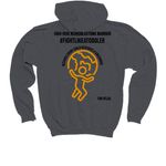 Fight with Atlas, a Charcoal Youth Pullover Hoodie (back-view)