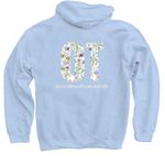 The OT Month, a Light Blue Pullover Hoodie (back-view)