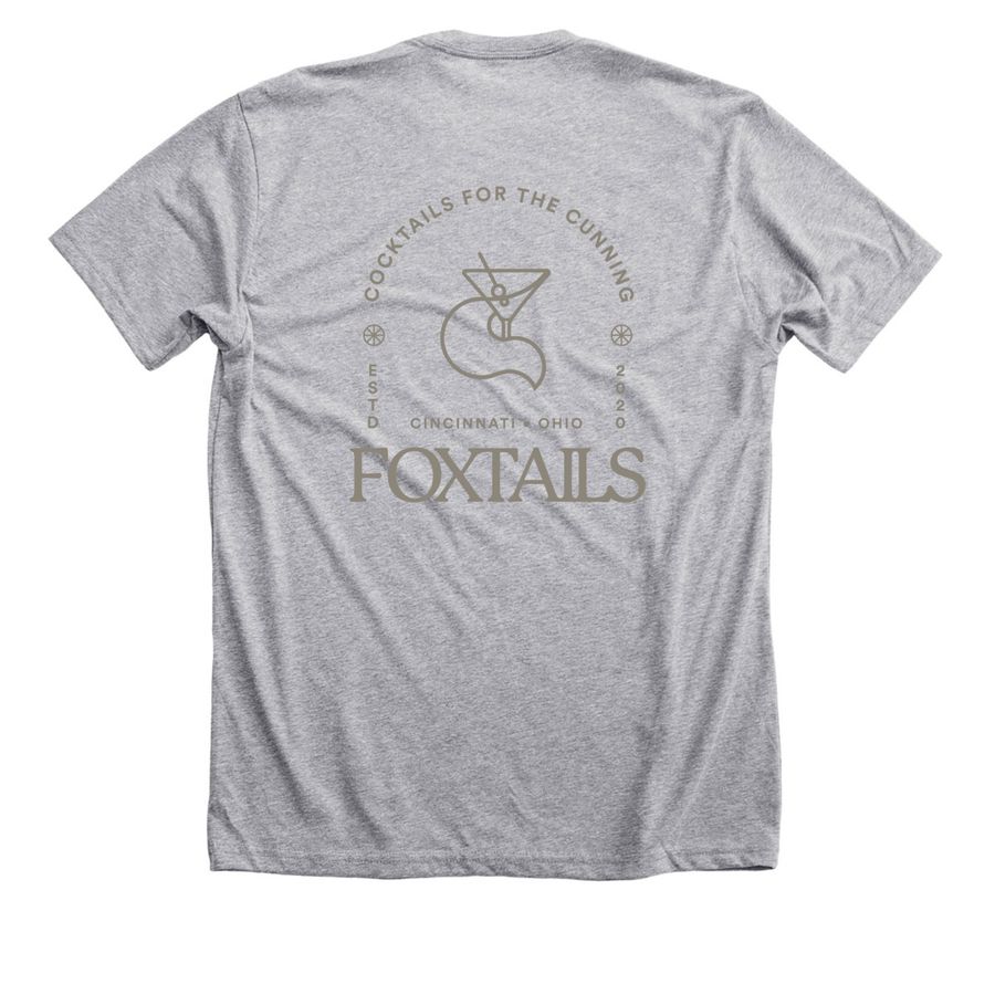 FOXTAIL MERCH, a Athletic Heather Premium Unisex Tee (back-view)