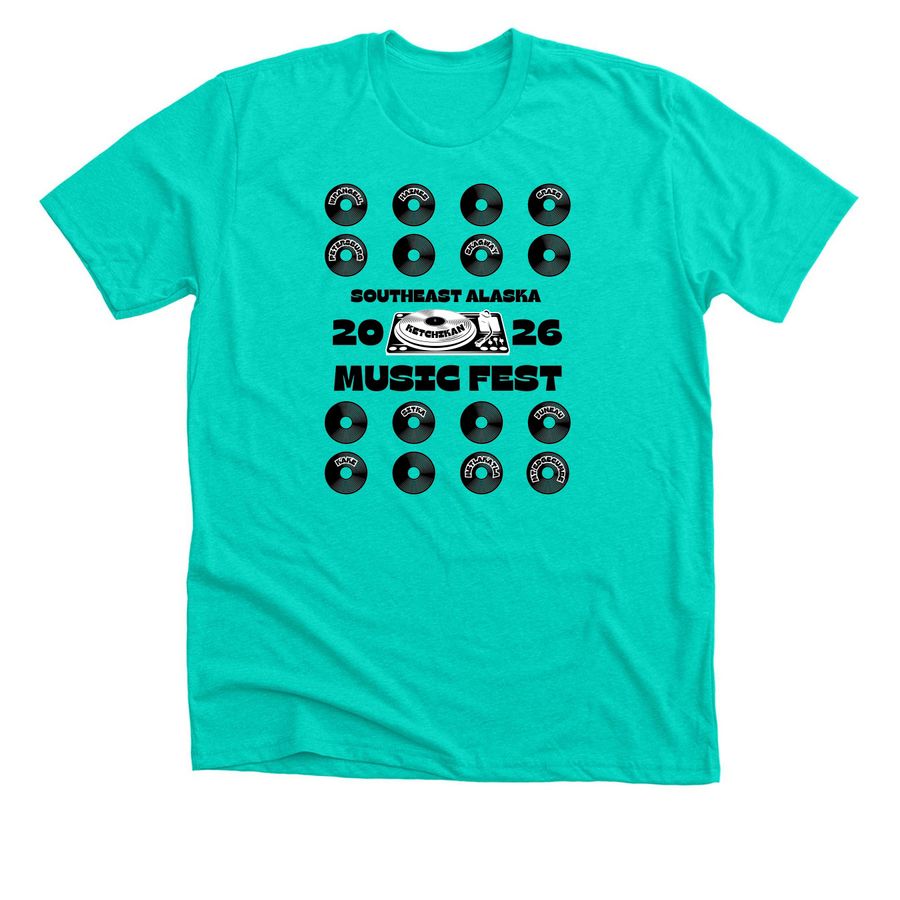 Music Fest 2026, a Heather Sea Green Premium Unisex Tee