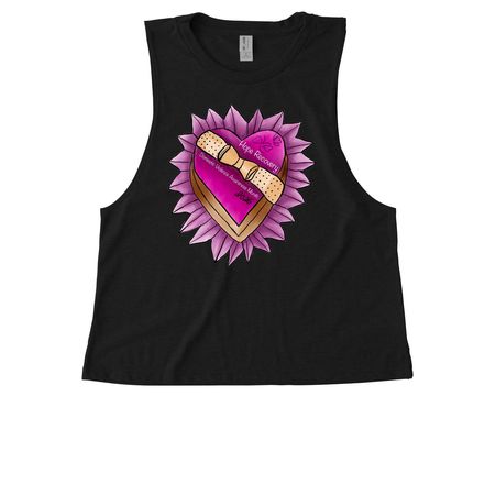 2026 Limited: Domestic Violence Awareness, a Deep Black Allmade Eco Triblend Women?s Muscle Tank